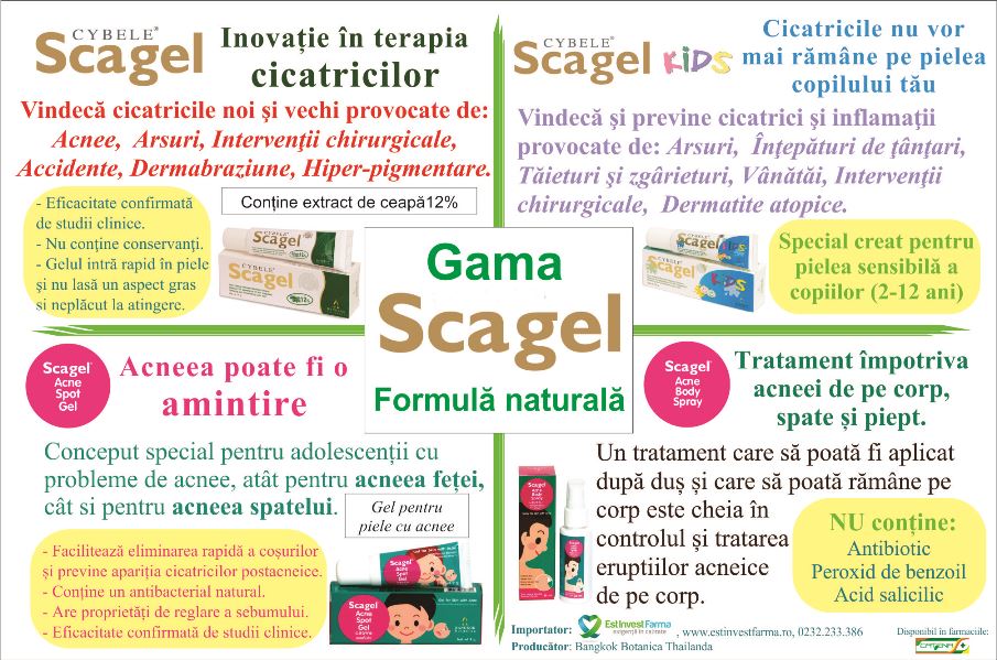 Gama Scagel este disponibilă în farmaciile Catena